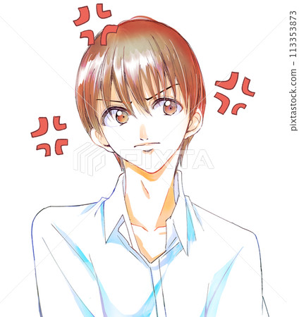 Angry man angry mark Angry man angry mark 113353873