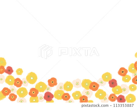 罌粟花花園框架 113353887