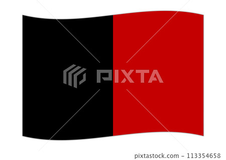 Waving flag of Aosta Valley region, administrative division of Italy. Vector illustration. Waving flag of Aosta Valley region, administrative division of Italy. Vector illustration. 113354658