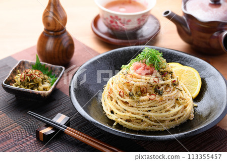 日本芥菜明太子義大利麵 日本芥菜明太子義大利麵 113355457