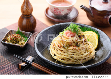 日本芥菜明太子義大利麵 日本芥菜明太子義大利麵 113355466