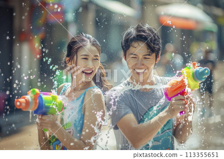 Water festival holiday concept, Generative AI Water festival holiday concept, Generative AI 113355651