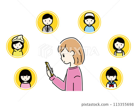 Information society illustration 113355698