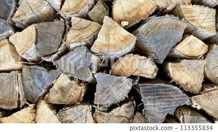 Stacked firewood texture Stacked firewood texture 113355834