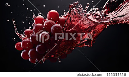 Splashing red wine 113355836