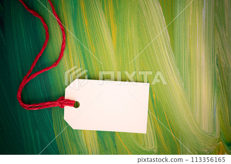 Blank tag on color background 113356165