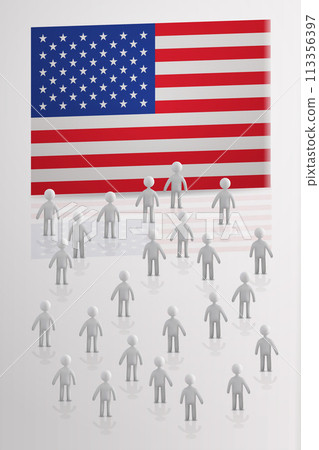 people silhouettes standing near American United States flags USA presidential election concept vertical people silhouettes standing near American United States flags USA presidential election concept vertical 113356397