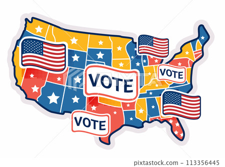 USA voting map american presidential election concept USA voting map american presidential election concept 113356445