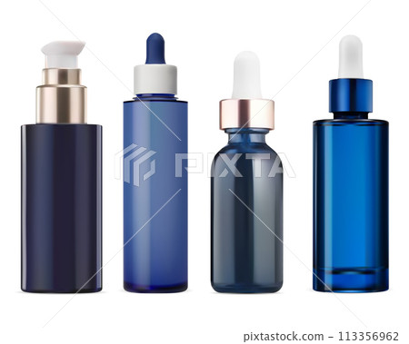 Serum dropper bottle mockup. Essential oil eyedropper 113356962
