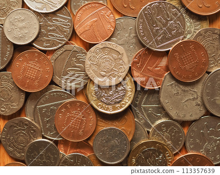 Pound coins United Kingdom currency 113357639