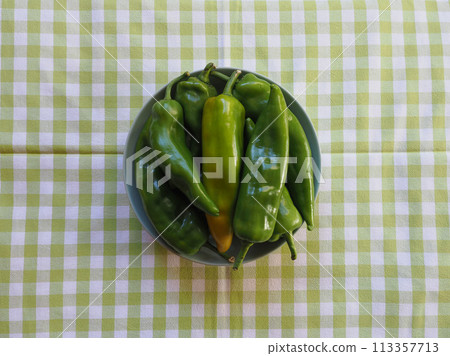 green bell peppers vegetables 113357713