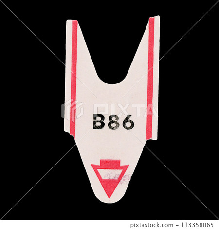 line number ticket over black line number ticket over black 113358065