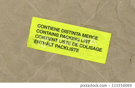 multilingual contains packing list label 113358069