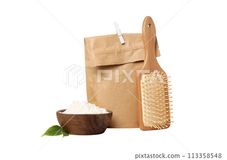 PNG,A paper bag with collagen, isolated on white background PNG,A paper bag with collagen, isolated on white background 113358548