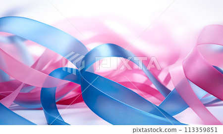閃亮的粉紅色和藍色絲帶膠帶背景 113359851