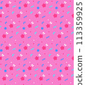 Pink colorful star glitter background 113359925