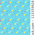 Light blue colorful star glitter background 113359928