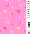Pink retro pop triangle pattern 113359953