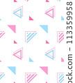 Pastel retro pop triangle pattern 113359958
