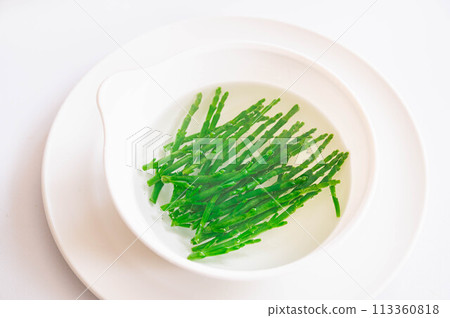 海蘆筍已汆燙以去除鹹味 113360818