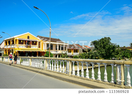 越南會安美麗的城市景觀，以其燈籠而聞名 113360928