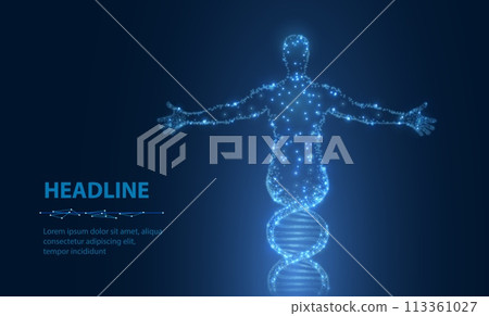 Human DNA. Medical technology, gene evolution, cellular health, nervous system 113361027
