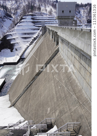 Spring at Tokutomi Dam (water discharge) Spring at Tokutomi Dam (water discharge) 113361316