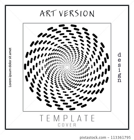 Layout of the graphic design of the cover, poster, banner, poster, booklet. Template for corporate style design. An idea for interior decoration and creative design 113361795