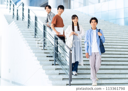 Male college student enjoying campus life Male college student enjoying campus life 113361798