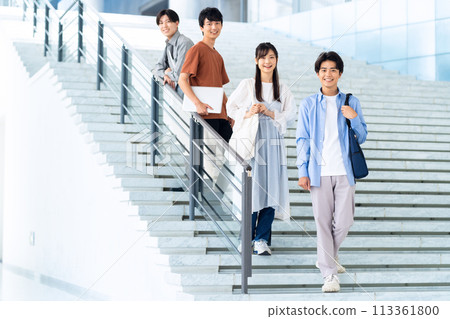 Male college student enjoying campus life Male college student enjoying campus life 113361800