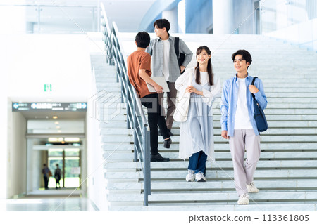 Male college student enjoying campus life Male college student enjoying campus life 113361805