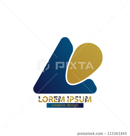 Company logo. Template for a brand, sticker. Business ID for a business card, letterhead. Preparation of corporate identity Company logo. Template for a brand, sticker. Business ID for a business card, letterhead. Preparation of corporate identity 113361845