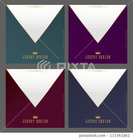 A luxury design template. Premium cover, banner, poster. Design for packaging, postcards or invitations. A creative idea A luxury design template. Premium cover, banner, poster. Design for packaging, postcards or invitations. A creative idea 113361861