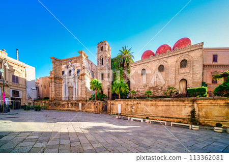 Piazza Bellini with Church of S. Cataldo and Church of Martorana in Palermo Piazza Bellini with Church of S. Cataldo and Church of Martorana in Palermo 113362081