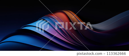 Abstract 3D Design Background with Bright Red, Orange and Blue Ribbons Abstract 3D Design Background with Bright Red, Orange and Blue Ribbons 113362666