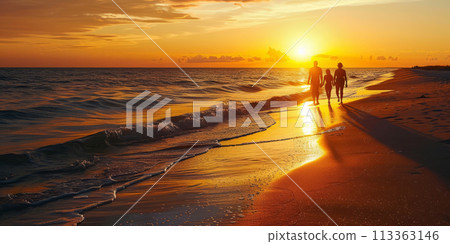 People dance on the beach 113363146