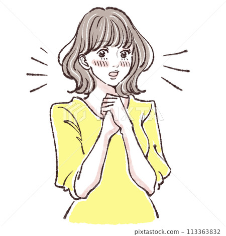 婦女和女孩插畫素材 113363832