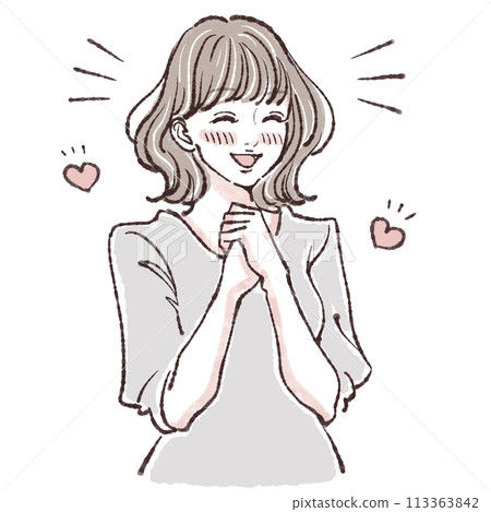 Illustration material of women and girls 113363842