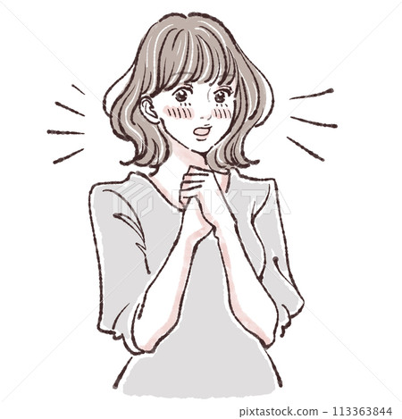 Illustration material of women and girls 113363844