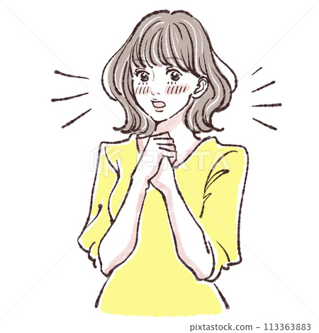 Illustration material of women and girls Illustration material of women and girls 113363883