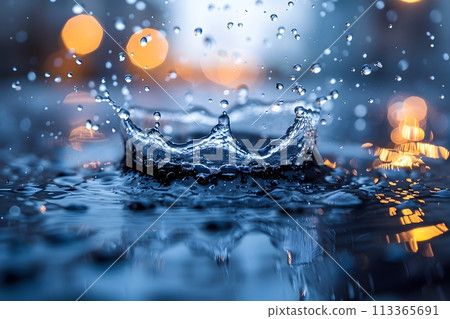 Crown Abandoned in Rain Generative AI 113365691