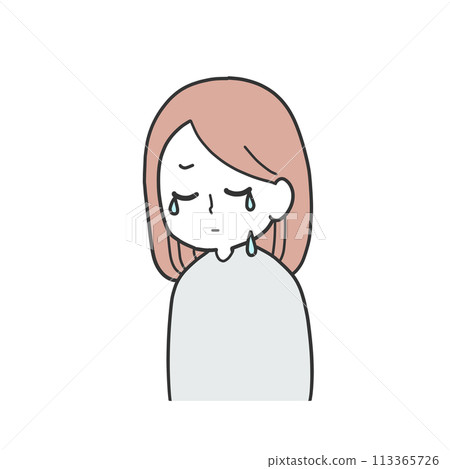 A woman who sheds tears A woman who sheds tears 113365726