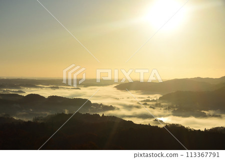 茨城縣日立大宮山王山自然公園的雲海 茨城縣日立大宮山王山自然公園的雲海 113367791