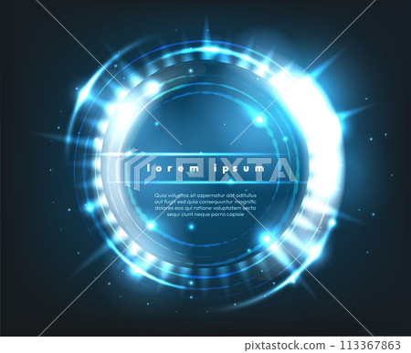 Lighting circle glowing orb 113367863