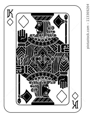 Playing Cards Deck Pack King Of Diamonds Design 113369264