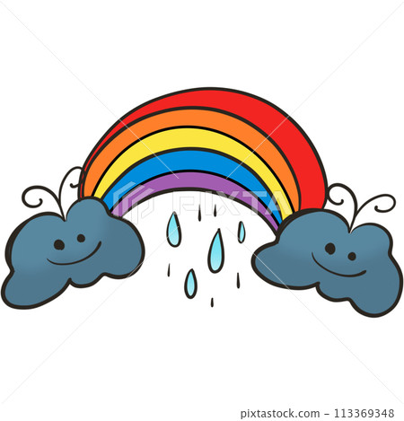 The illustration of a rainbow The illustration of a rainbow 113369348