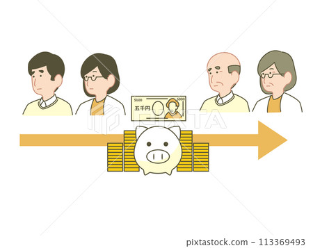 商業簡單說明：為退休儲蓄資金的形象 113369493