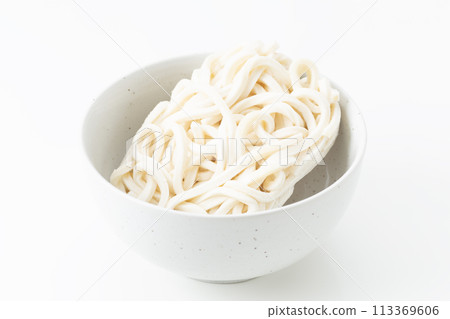 Frozen udon on white background 113369606