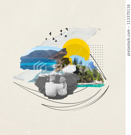 Senior couple walking together on abstract background. Retired elderly people man and woman enjoy and fun outdoor activity Senior couple walking together on abstract background. Retired elderly people man and woman enjoy and fun outdoor activity 113370116