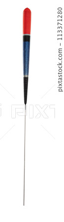 Fishing float for catching fish. Carp float. Float for a fishing rod for catching crucian carp. Isolated float. Fishing float for catching fish. Carp float. Float for a fishing rod for catching crucian carp. Isolated float. 113371280
